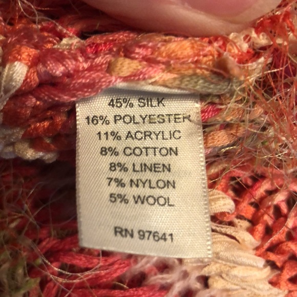 Beautiful Silk Designer Sweater by J. Jill Hand Knit Size XL - Picture 8 of 10